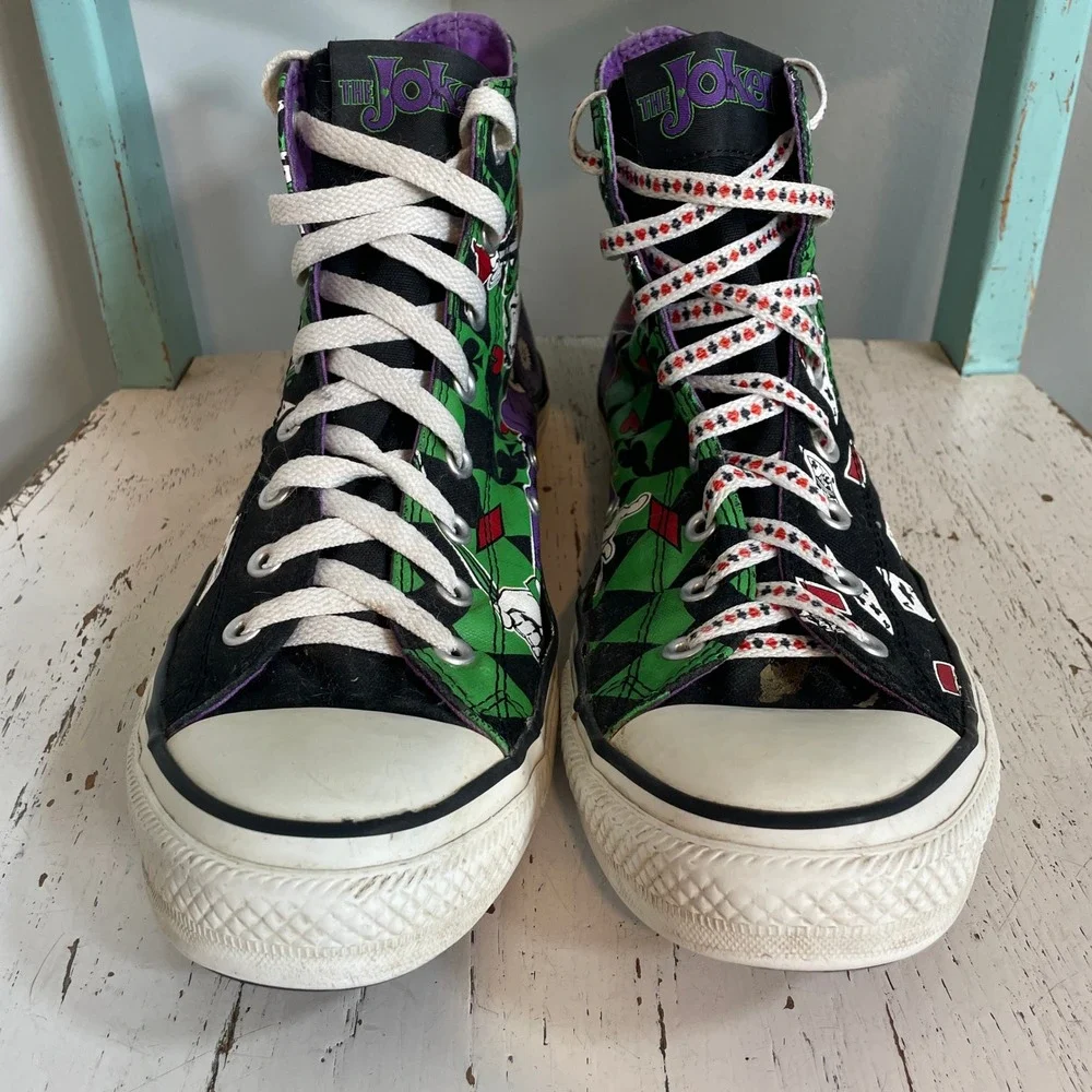Converse Chuck Taylor DC Comics Joker Harley Quinn High Top Mens 11 Sneakers